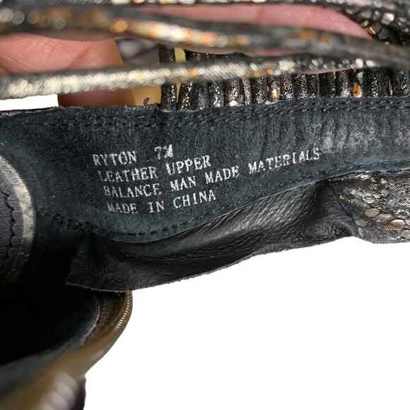 Kelsi Dagger Metallic Copper Ryton Peep Toe Sandals w Strappy Ankle Cuffs sz 7 - Picture 8 of 9